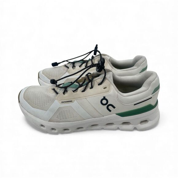 On Cloud Running Cloudrunner 2 Shoes White Green 3ME10142404 Men’s Size 11.5 - Picture 1 of 16